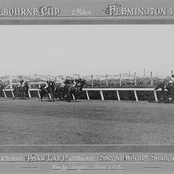 Photograph - Phar Lap Winning Melbourne Cup, Framed, 1930