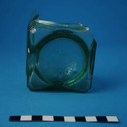 Pickle/Chutney Bottle - Glass, Light Green,1750-1920 (Fragment)