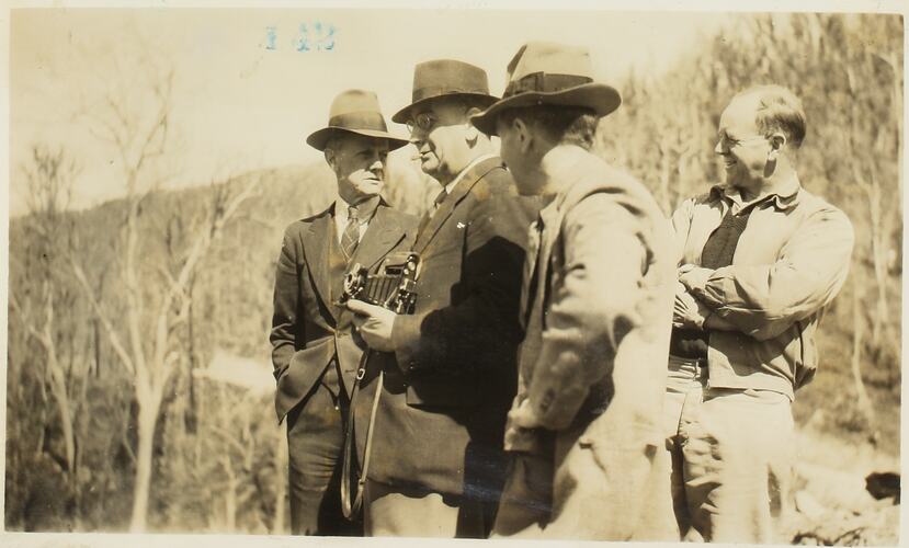Photograph - State Electricity Commission, Group of Men in the Landscape, Victoria, circa 1940