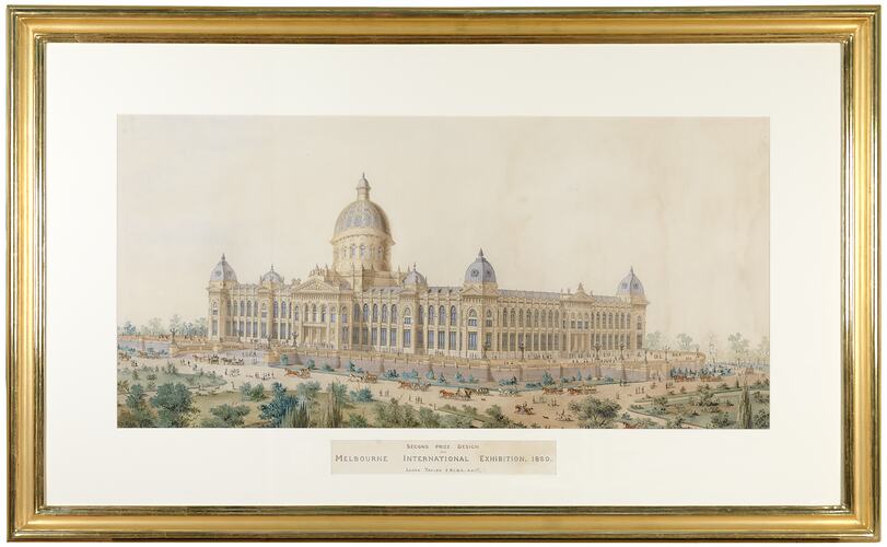 Watercolour - Second Prize Design, Melbourne International Exhibition 1880, Lloyd Tayler