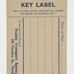 Key Label - Tradex Transport Agency