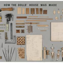 Display Board - 'How the Dolls' House Was Made', 'Pendle Hall', 1940s