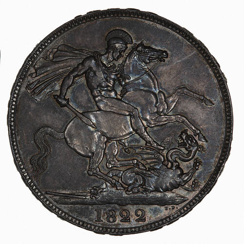 Coin - Crown,  George IV, Great Britain, 1822 (Reverse)