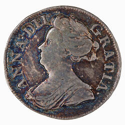 Coin - Threepence, Queen Anne, England, Great Britain, 1708 (Obverse)
