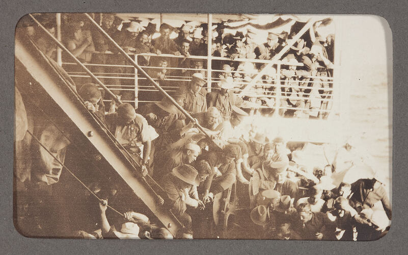 Digital Image - World War I, Soldiers on Boat, Egypt, 1915-1917