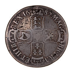 Coin - Crown, James II, Great Britain, 1687 (Reverse)