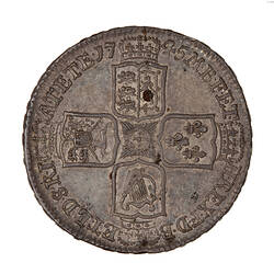 Coin - Halfcrown, George II, Great Britain, 1745 LIMA