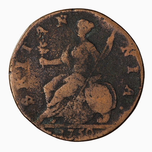 Imitation Coin - Halfpenny, George II, Great Britain, 1750 (Reverse)