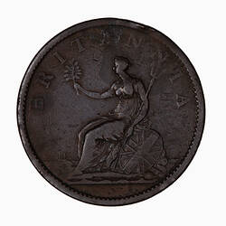 Coin - Penny, George III, Great Britain, 1807 (Reverse)