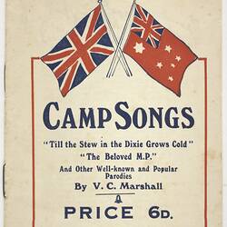 Booklet - V.C. Marshall, 'Camp Songs', Melbourne, circa 1916