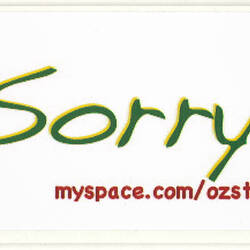 Sticker - 'Sorry', 2008