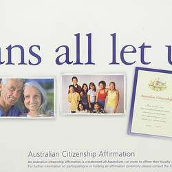 Poster - Australians All, Department of Immigration, circa 2002