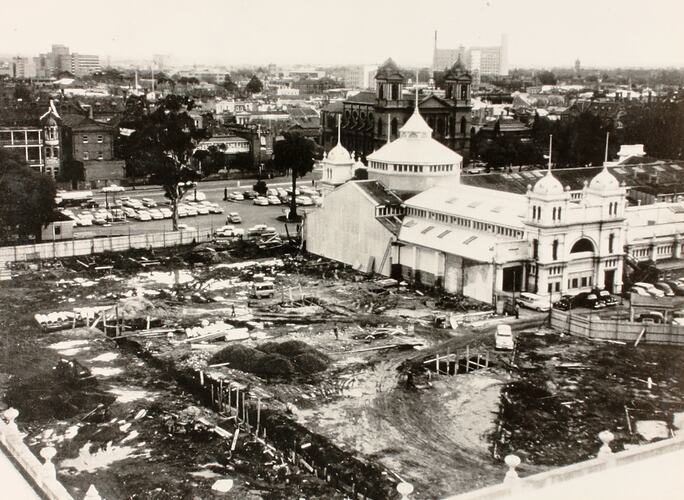Photograph - Demolition of Southern Section of Western Annexe, Exhibition Building, Melbourne, 1962