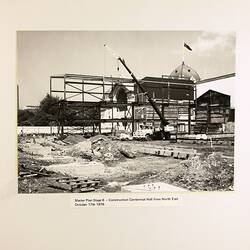 Photograph - Construction of Centennial Hall from North East, Exhibition Building, Melbourne, 1979