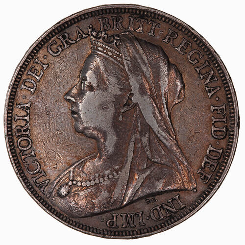 Coin - Crown, Queen Victoria, Great Britain, 1895 (Obverse)