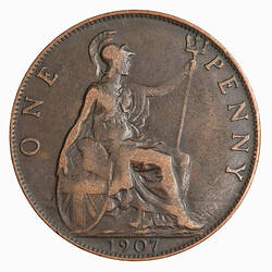 Coin - Penny, Edward VII, Great Britain, 1907 (Reverse)