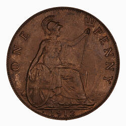 Coin - Penny, George V, Great Britain, 1912 (Reverse)