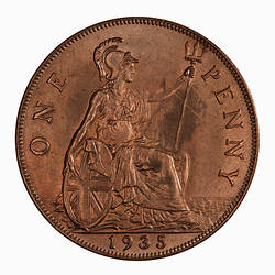 Coin - Penny, George V, Great Britain, 1935 (Reverse)