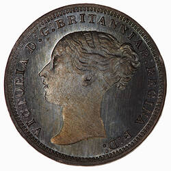 Coin - Threepence (Maundy), Queen Victoria, Great Britain, 1877 (Obverse)