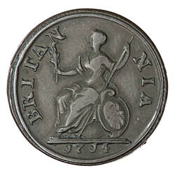 Coin - Farthing, Queen Anne, England, Great Britain, 1714 (Reverse)