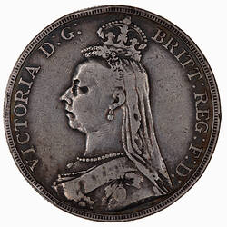 Coin - Crown, Queen Victoria, Great Britain, 1889 (Obverse)