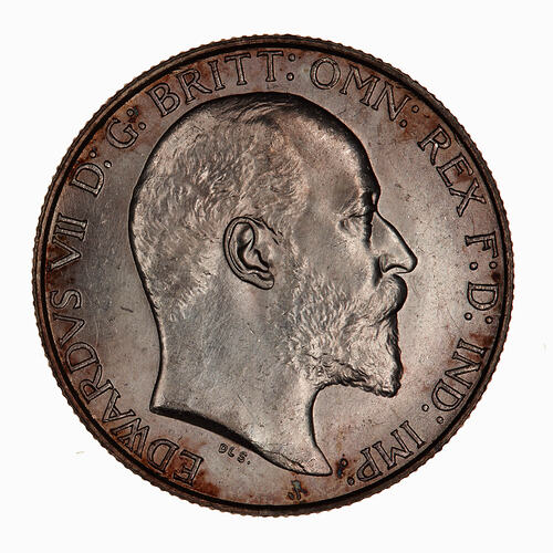Coin - Florin (2 Shillings), Edward VII, England, Great Britain, 1902 (Obverse)