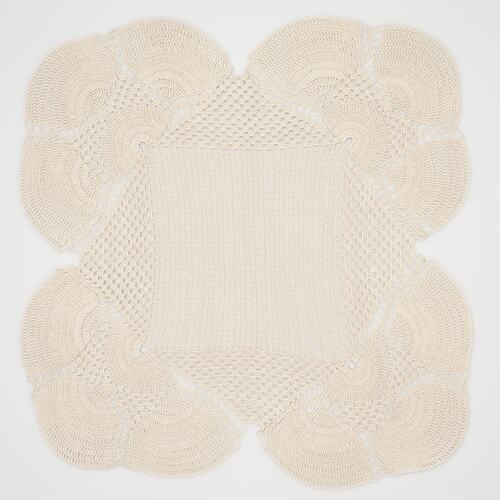 Doily - Light Brown Cotton, Crochet, circa 1958-1959