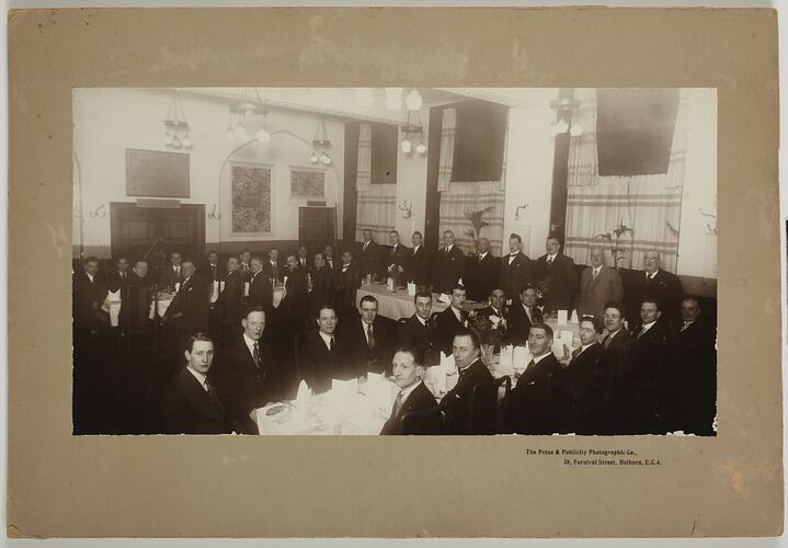 Commemorative Dinner, AG Maclaurin, Manchester Hotel, 22 Jan 1927