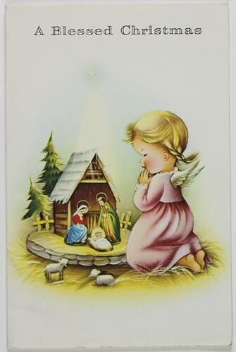 Card - 'A Blessed Christmas', Australia, circa 1940s