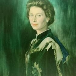 Portrait - Queen Elizabeth II, P Fitzgerald, Framed, 1963