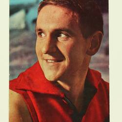 Football Card - Hassa Mann, Melbourne, Mobil VFL Football Photos Series, 1964