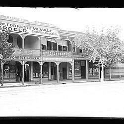 Glass Negative - Harry Forrest's Grocery Store, Bendigo, Victoria, Apr 1898