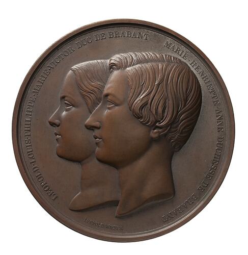 Medal - Royal Wedding, Leopold & Marie, Belgium, 1853