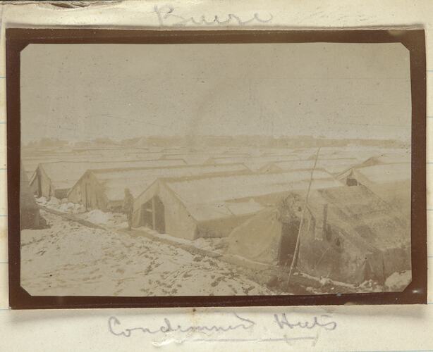 Camp Huts, Somme, France, Sergeant John Lord, World War I, 1917