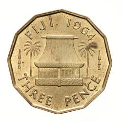 Coin - 3 Pence, Fiji, 1964