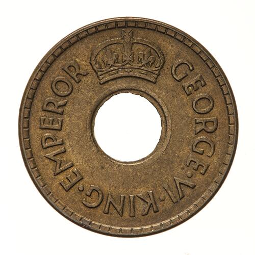 Coin - 1/2 Penny, Fiji, 1943