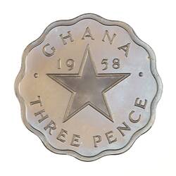 Proof Coin - 3 Pence, Ghana, 1958
