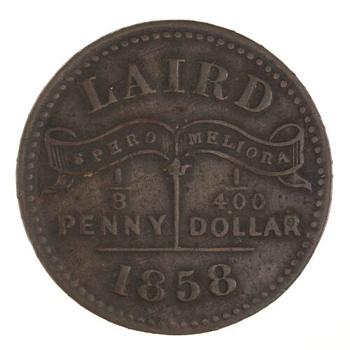 Token - 1/8 Penny, MacGregor Liard, Nigeria, 1858