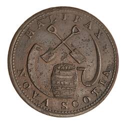 Token - 1/2 Penny, W.A. & S. Black, Halifax, Nova Scotia, Canada, 1816