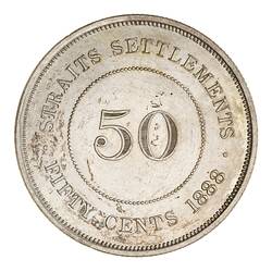 Proof Coin - 50 Cents, Straits Settlements, 1888