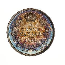Specimen Coin - 5 Cents, Canada, 1911