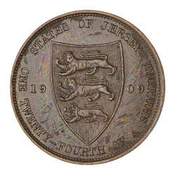 Coin - 1/24 Shilling, Jersey, Channel Islands, 1909