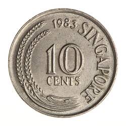 Coin - 10 Cents, Singapore, 1983