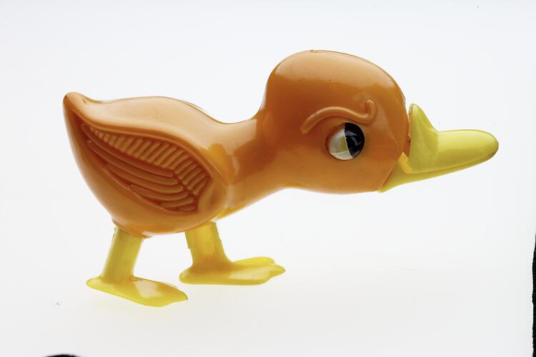 Toy Duck - Orange Plastic