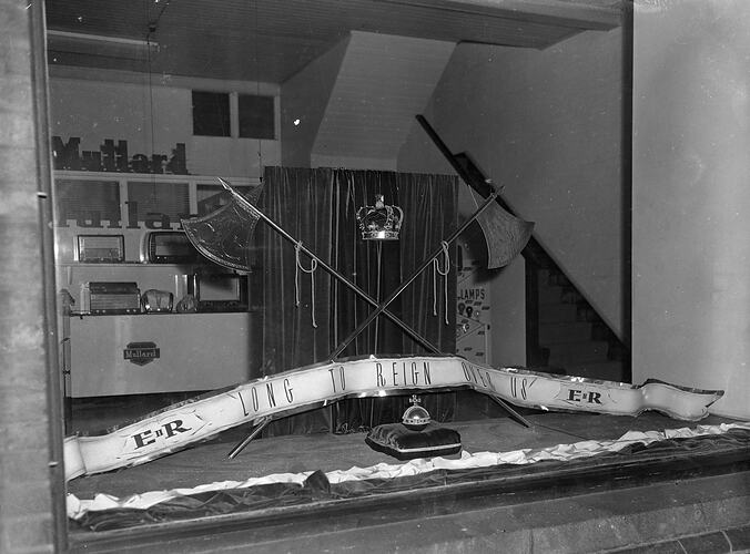Mullard Ltd, Coronation Window Display, Melbourne, Victoria, 1953