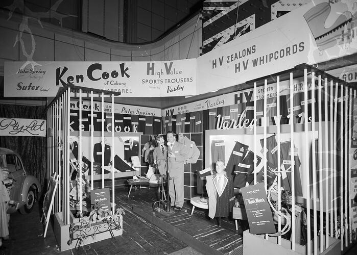 Ken Cook Pty Ltd, Varley's Menswear, Promotional Stand, Melbourne, Victoria, 1957