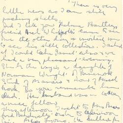 Letter - From Hope Macpherson to Parents while in Broome Packing Bardwell Collection, WA, Oct 1955