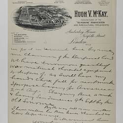 Page from a handwritten letter.