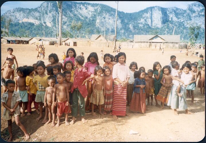 Large Group of Children, Site 8 Refugee Camp, Thailand, May 1987