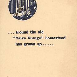 Booklet - 'Around the Old 'Yarra Grange' Homestead...', Kodak Australasia Pty Ltd, Staff Booklet, Sales Division, Abbotsford, Victoria, Jan 1948